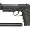 LS M9 Gas Blowback Pistol with Rail and Silencer LS M9 Gas Blowback Pistol with Rail and Silencer (Black - GGB-9606T) airsoft