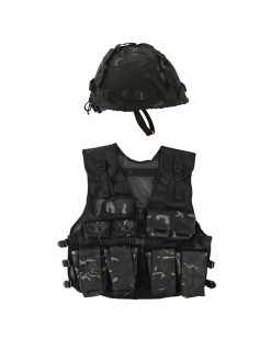 Kids Assault Vest   Helmet Set   BTP Black 1