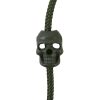 Skull Cord Stoppers Olive Green 1
