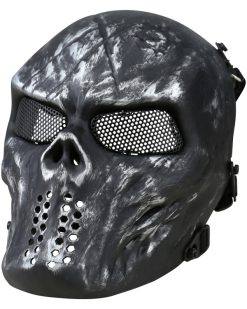 Skull Mesh Mask   Gun Metal Grey 3