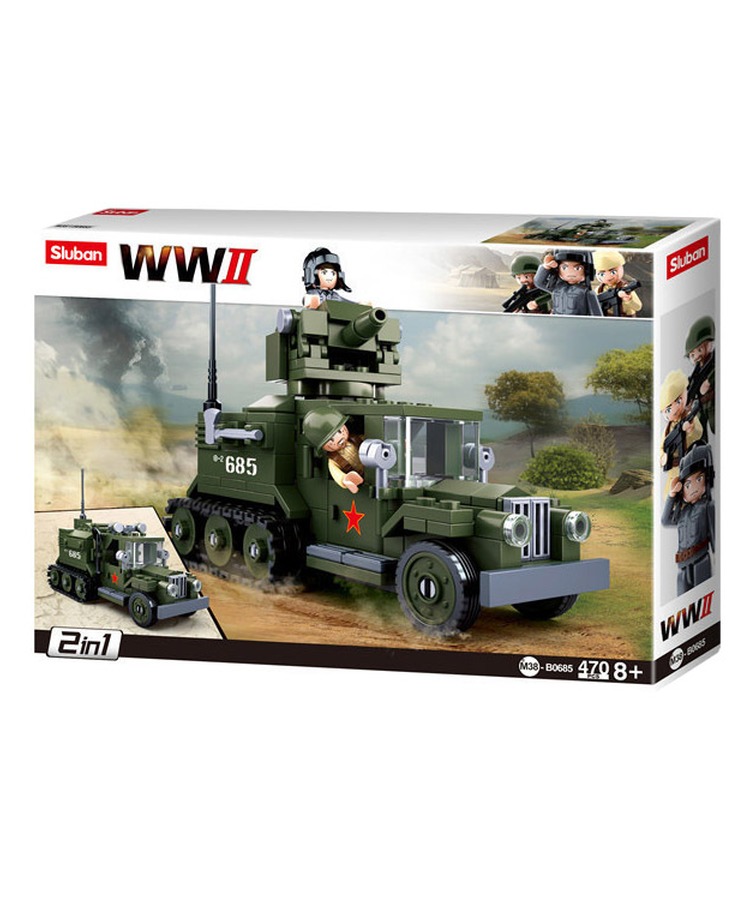 Sluban B0685 (WWII Allied Half Track 2in1) 2