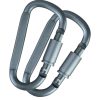 Gunmetal Grey Locking Carabiners   8mm (Pair) 1