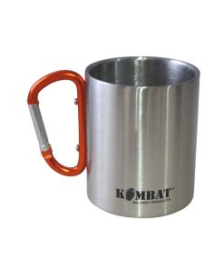 CARABINER Mug Stainless Steel   Silver / Orange 1
