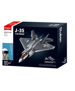 Sluban   B1186 (J-35S Stealth Aircraft Metal Coated ) 2