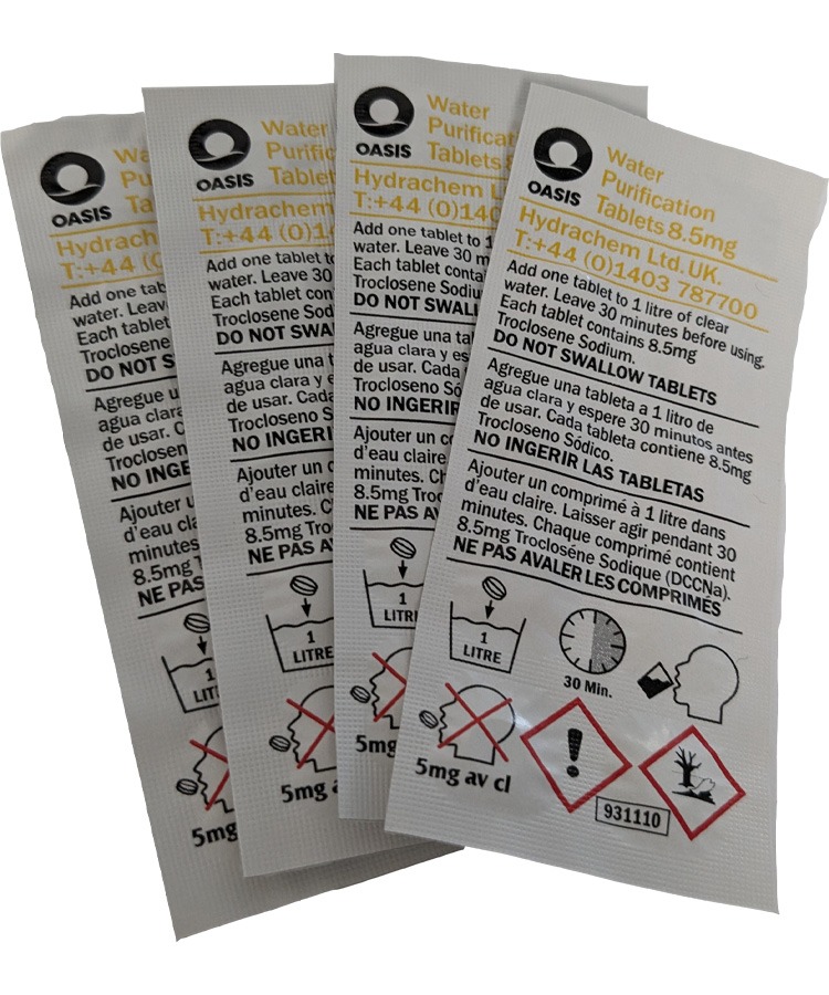 Water Purification Tablets Pack of 50 Tablets 2