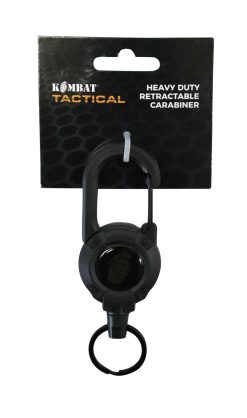 Heavy Duty Retractable Carabiner   Black 2