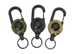 Heavy Duty Retractable Carabiner   Black 1