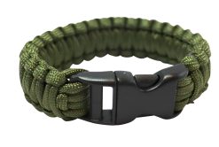 Paracord Survival Bracelet   Olive Green 3