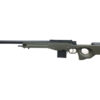 Tokyo Marui L96 AWS sniper rifle OD – left-side full view with metal cocking lever and scope mount base