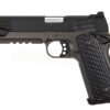 Tokyo Marui Night Warrior gas blowback pistol black – left-side full view with tactical rail and combat sights