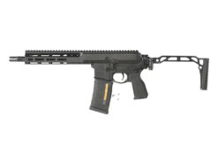 Double Eagle DWS-180 10.5-inch folding gas blowback rifle – left-side full view with side-folding stock extended