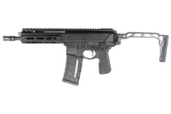 Double Eagle 8.5 DWS LUPUS folding GBBR rifle – left-side full view with side-folding stock