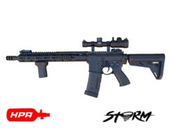Double Bell TTI M4 (Custom Grip and 1-4*20 Scope - Black - 058M+) with Pre-Installed Storm HP-R HPA System airsoft