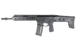 Double Eagle LUPUS ACR GBBR rifle – left-side full view with folding ACR stock and CNC aluminium chassis