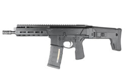 Double Eagle 8.5 DWS LUPUS ACR GBBR – left-side full view, black folding stock