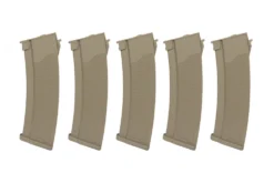 Specna Arms S-Mag 430rnd High-Cap Magazines for J-Series AK AEGs; 5 Pack